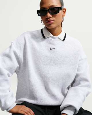 Nike Studio Fleece Medium Weight Women's Oversized Crew. Nike.com